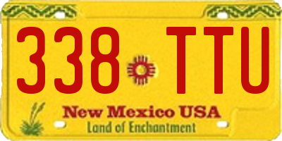 NM license plate 338TTU