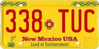 NM license plate 338TUC