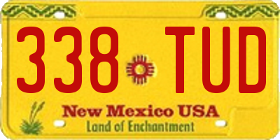 NM license plate 338TUD
