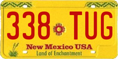 NM license plate 338TUG