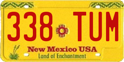 NM license plate 338TUM