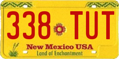 NM license plate 338TUT