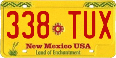 NM license plate 338TUX