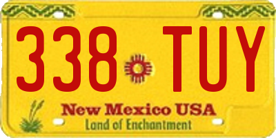 NM license plate 338TUY