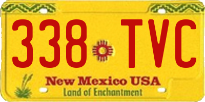 NM license plate 338TVC