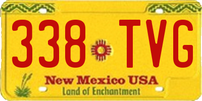 NM license plate 338TVG