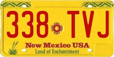 NM license plate 338TVJ
