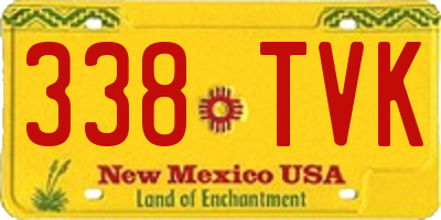 NM license plate 338TVK