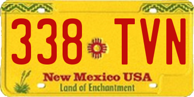 NM license plate 338TVN