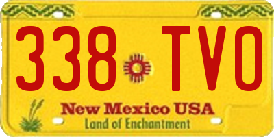 NM license plate 338TVO