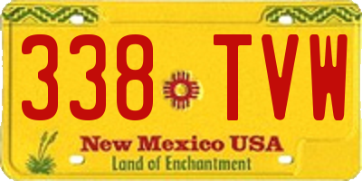 NM license plate 338TVW