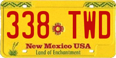 NM license plate 338TWD
