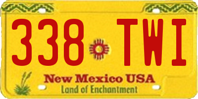 NM license plate 338TWI