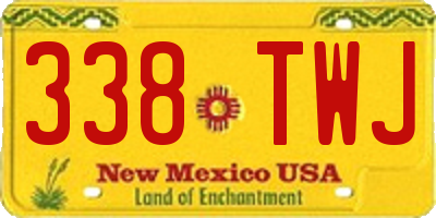 NM license plate 338TWJ