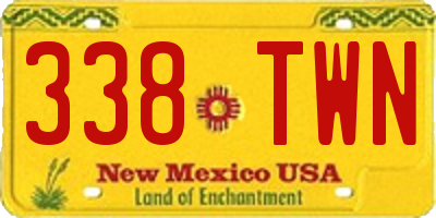 NM license plate 338TWN