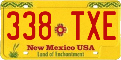 NM license plate 338TXE