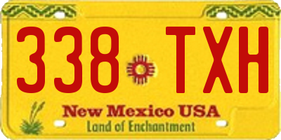 NM license plate 338TXH