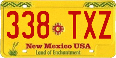 NM license plate 338TXZ