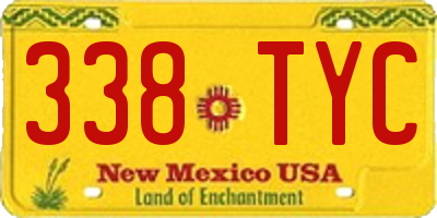 NM license plate 338TYC
