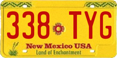 NM license plate 338TYG