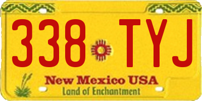 NM license plate 338TYJ