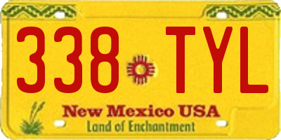 NM license plate 338TYL