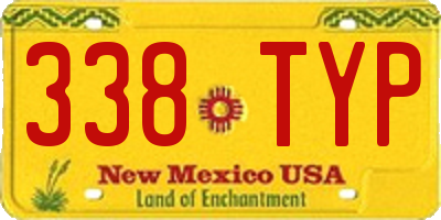 NM license plate 338TYP