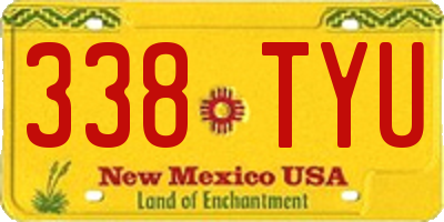 NM license plate 338TYU