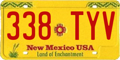 NM license plate 338TYV