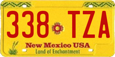 NM license plate 338TZA