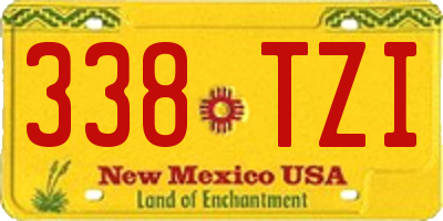 NM license plate 338TZI