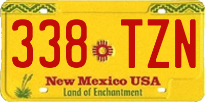 NM license plate 338TZN