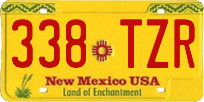 NM license plate 338TZR