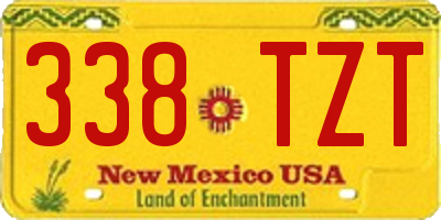 NM license plate 338TZT