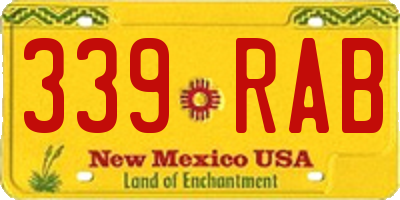 NM license plate 339RAB