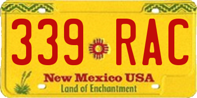 NM license plate 339RAC