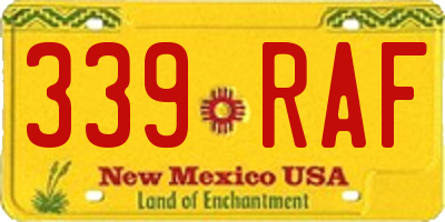 NM license plate 339RAF