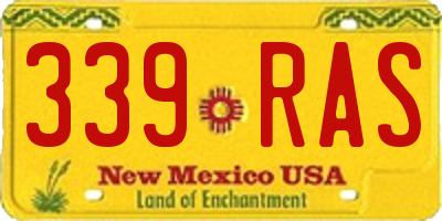 NM license plate 339RAS