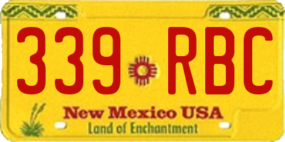 NM license plate 339RBC
