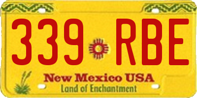 NM license plate 339RBE