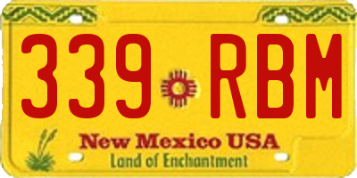 NM license plate 339RBM