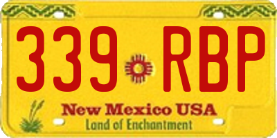 NM license plate 339RBP