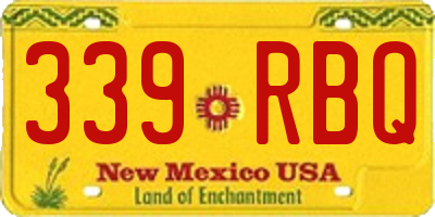 NM license plate 339RBQ