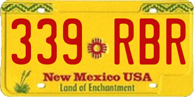 NM license plate 339RBR