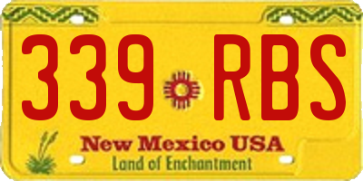 NM license plate 339RBS
