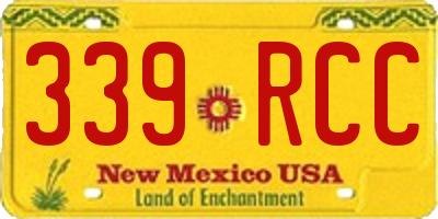 NM license plate 339RCC