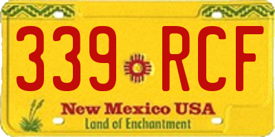 NM license plate 339RCF