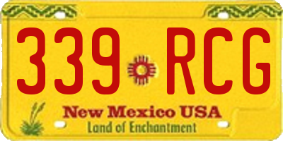 NM license plate 339RCG