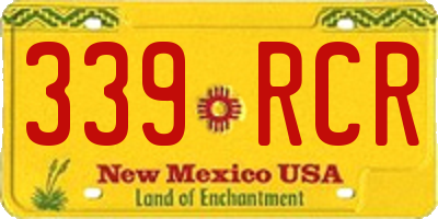 NM license plate 339RCR
