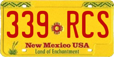 NM license plate 339RCS